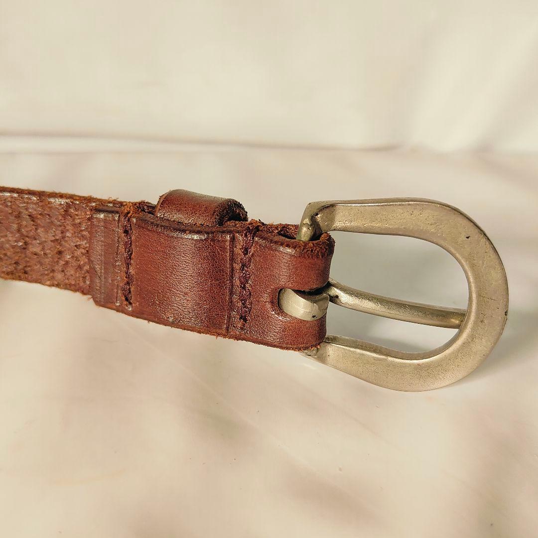 【英国製ヴィンテージ】ダブルラップ本革ベルト　上質クラシックドレスベルト　正規品