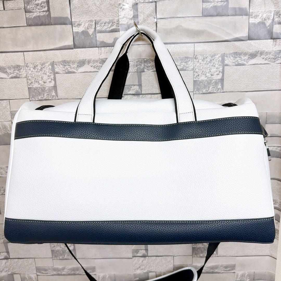 トミーヒルフィガーゴルフ 2WAY ボストンバッグ 白 トリコロール 新品