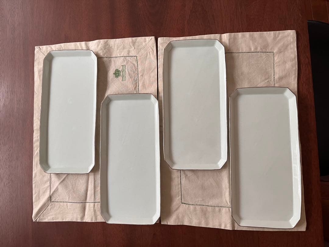 ☆私の部屋　鈴木陽子さん作　プレート2種　4セット銀彩