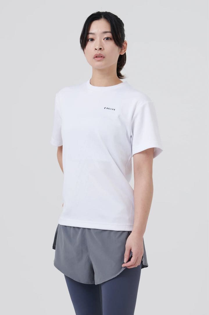 正規品保証！リライブシャツα　半袖　Tシャツ 丸ネック　ホワイト　gkn