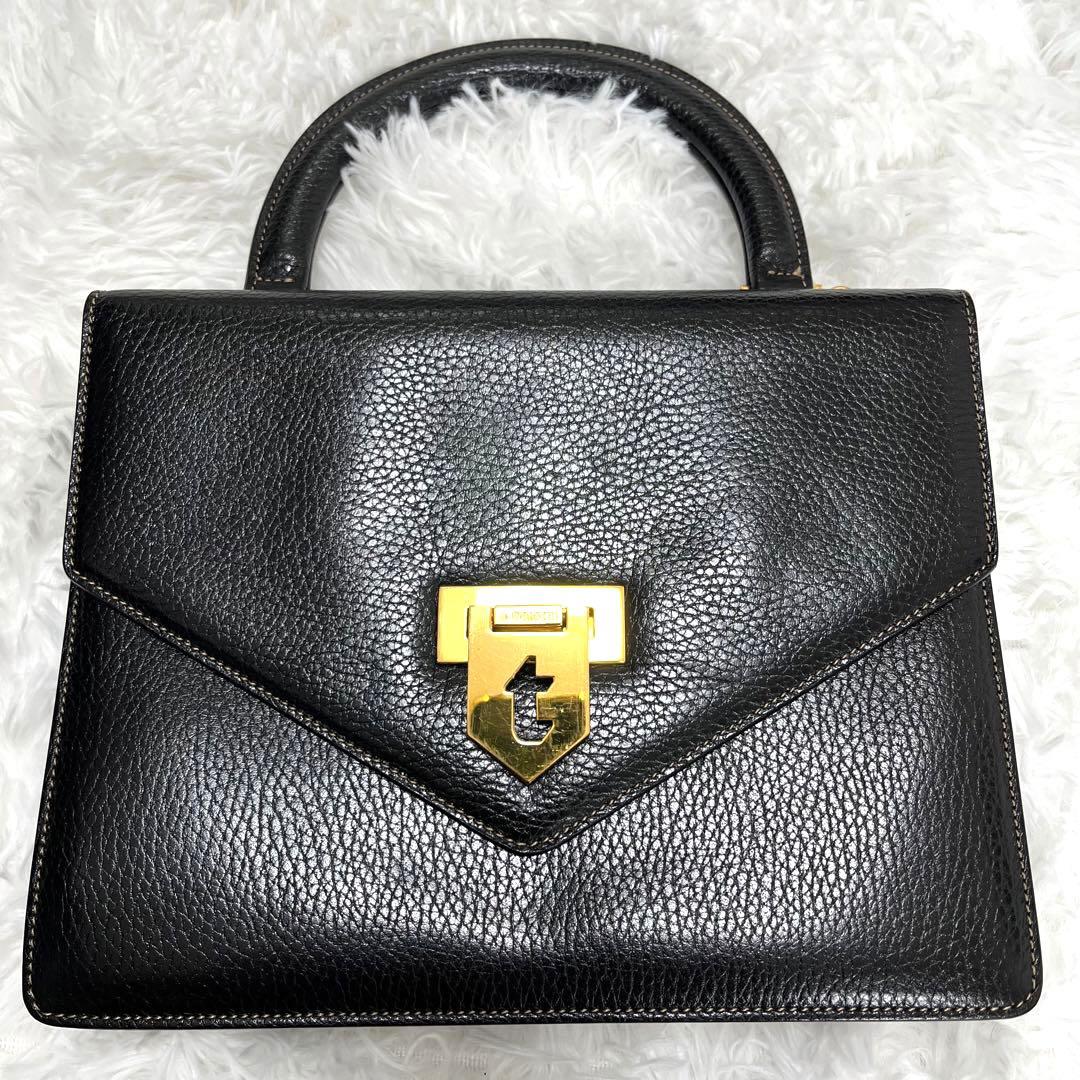 一度短時間使用のみ美品✨a.TESTONI フォーマル2wayバック　レザー　黒