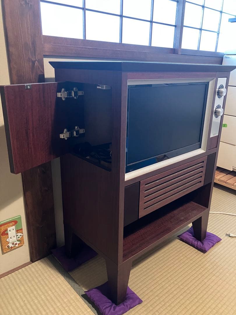 【専用商品です】昭和レトロ風液晶EREO19インチ飛騨家具古民家和風町屋町家