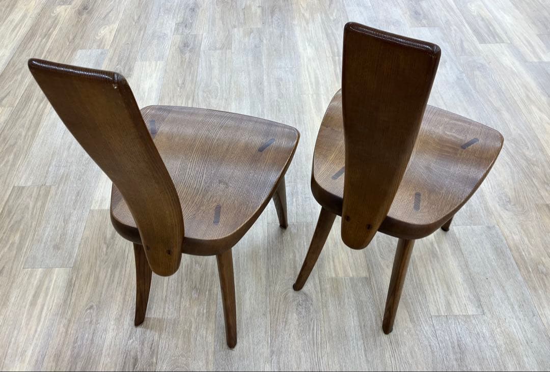 引取のみ埼玉　希少　シラカワ　S-250 飛騨家具　笏　2脚セット　ヴィンテージ