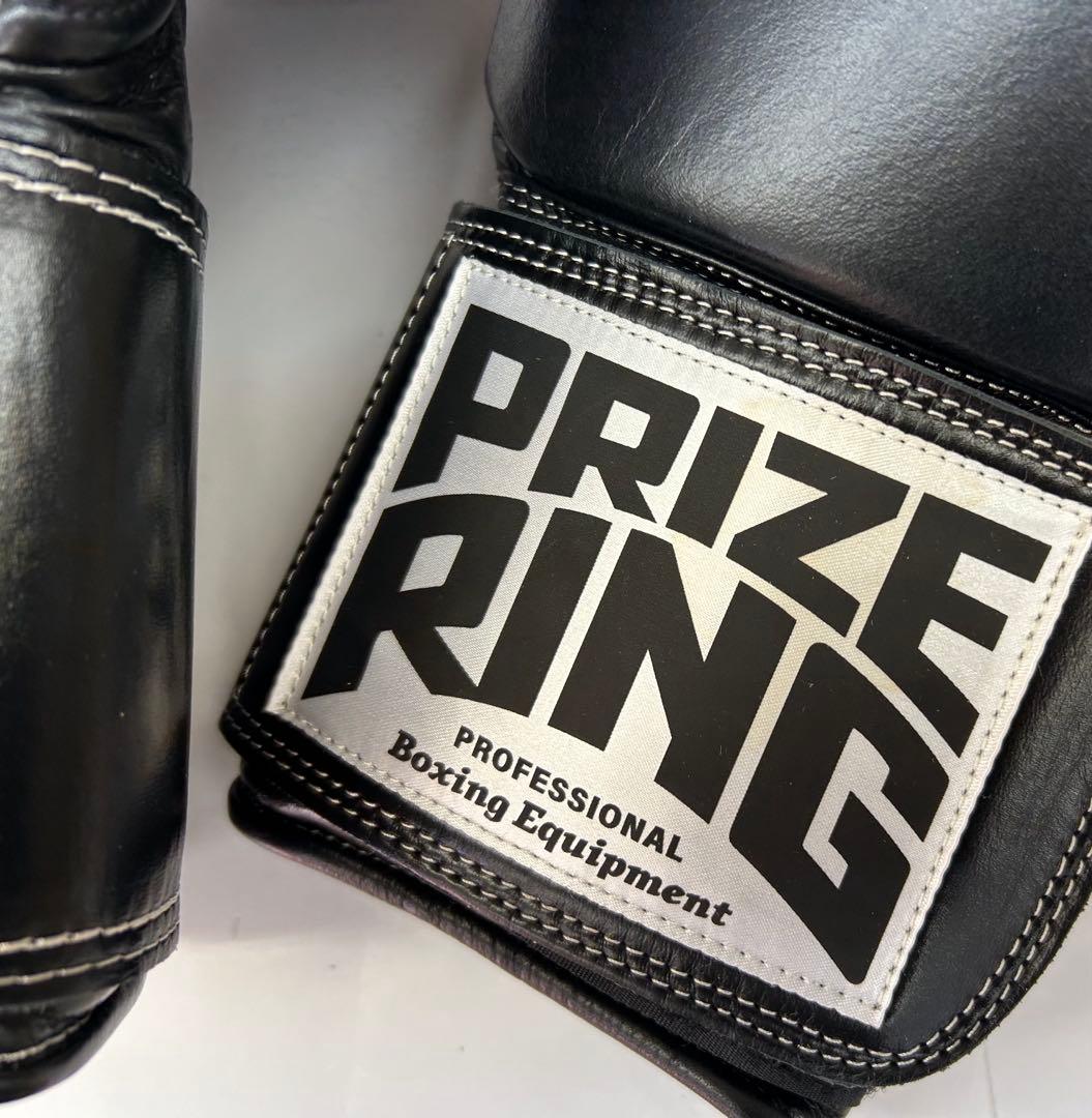 プライズリング　ボクシンググローブ　本革製　14oz 黒