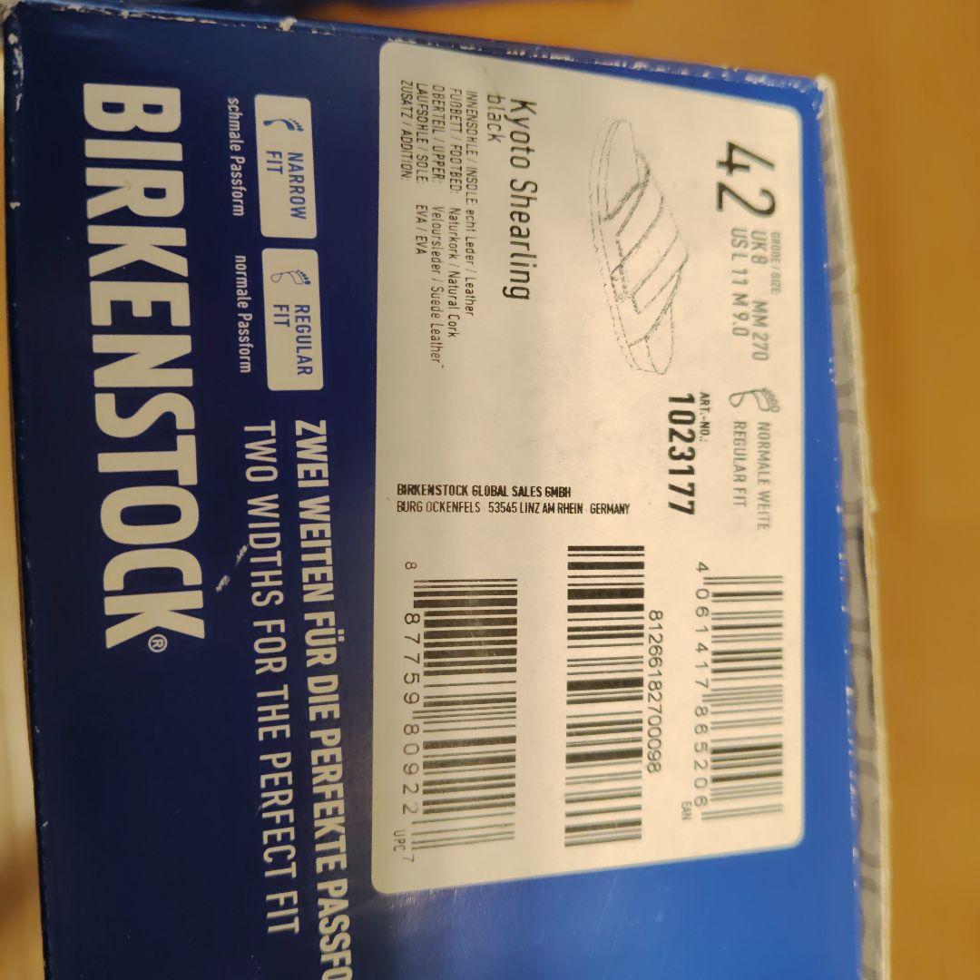 ★お値下げ新品 ビルケンシュトック Kyoto ボアファー スウェード42 黒