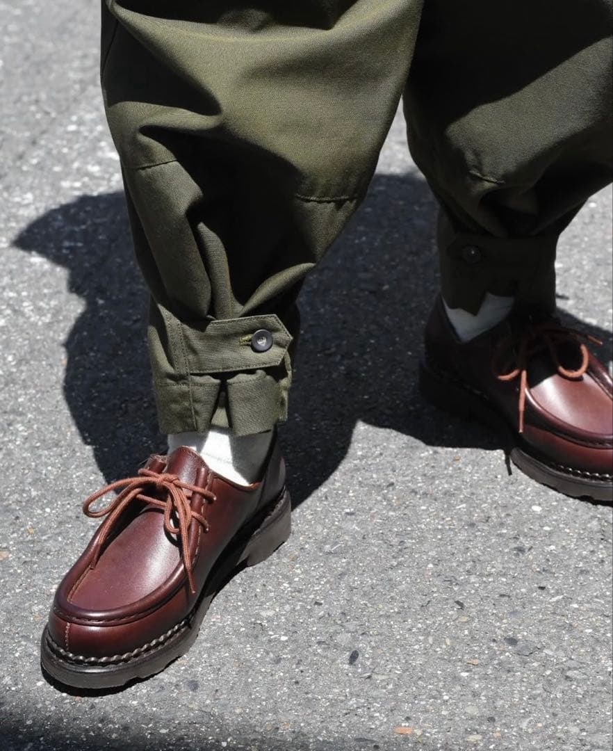 FIRMUM ポリエステルコットンツイル ギャザーミリタリーパンツ XS