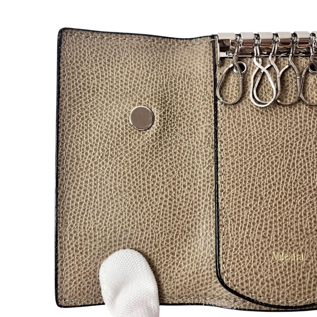 極美品✨ Valextra ヴァレクストラ 6連キーケース 本革 グレージュ