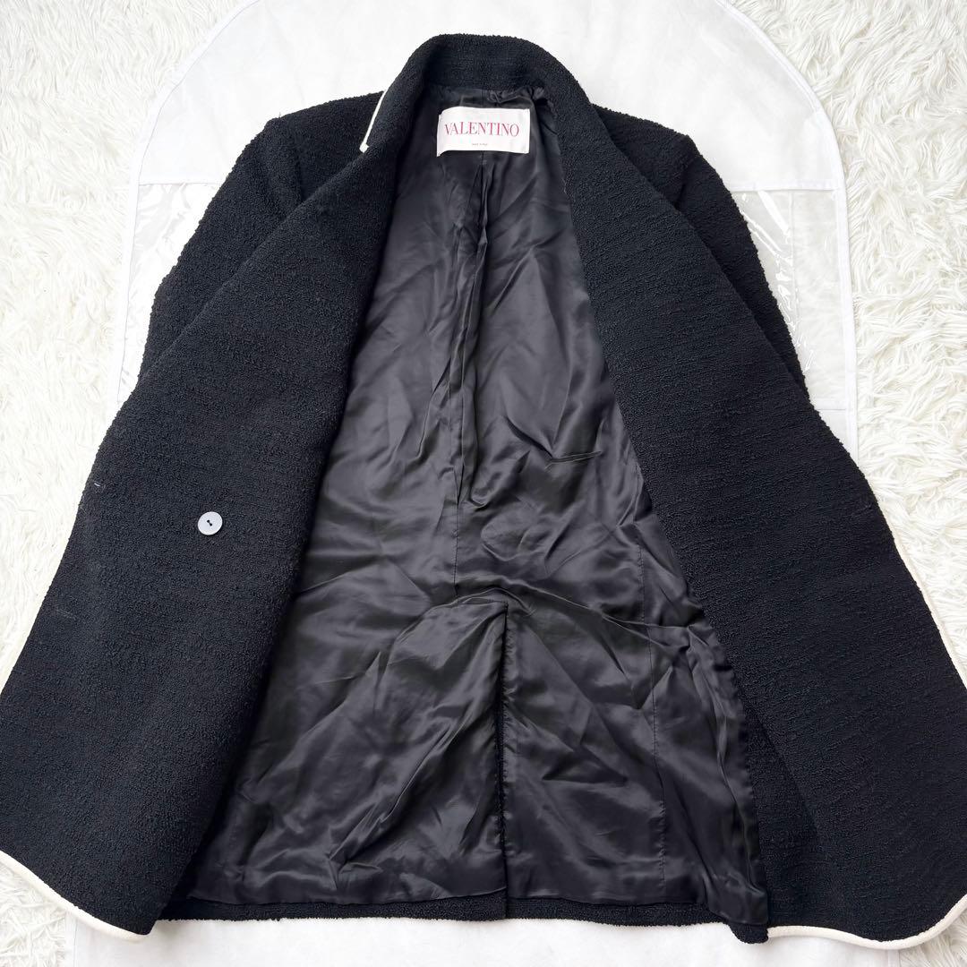 ヴァレンティノ 2022 パイピング ツイードジャケット ダブルボタン 金ボタン