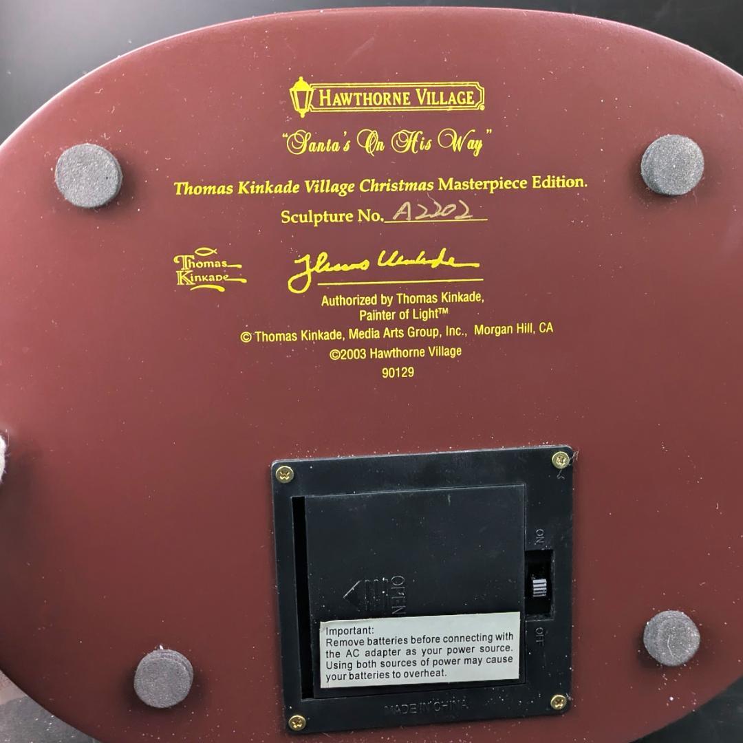 限定品 トーマスキンケード オルゴール サンタ オン ウェイ 箱・ 証明書付