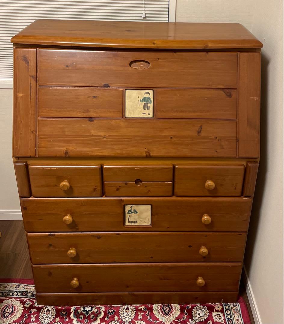 ライティングビューロー (W85×D42×H110cm) (乙姫)