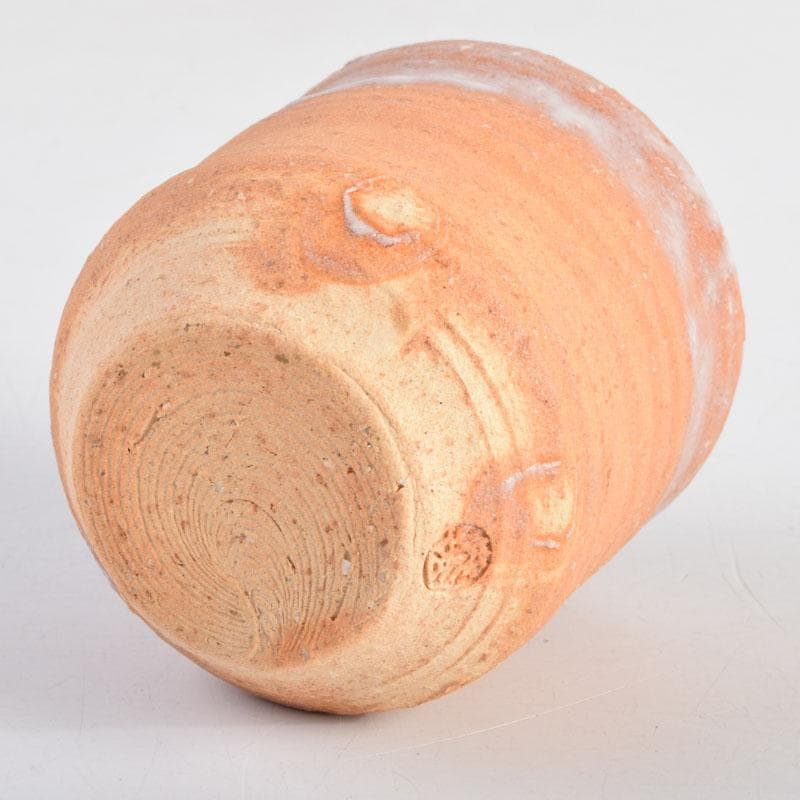 茶道具　萩焼　金子信彦作　茶入　仕覆付　共箱　V　8861