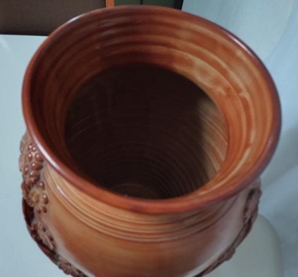 Y 長期保管 雲龍紋 朱泥 花瓶 傘立て 壷 インテリア