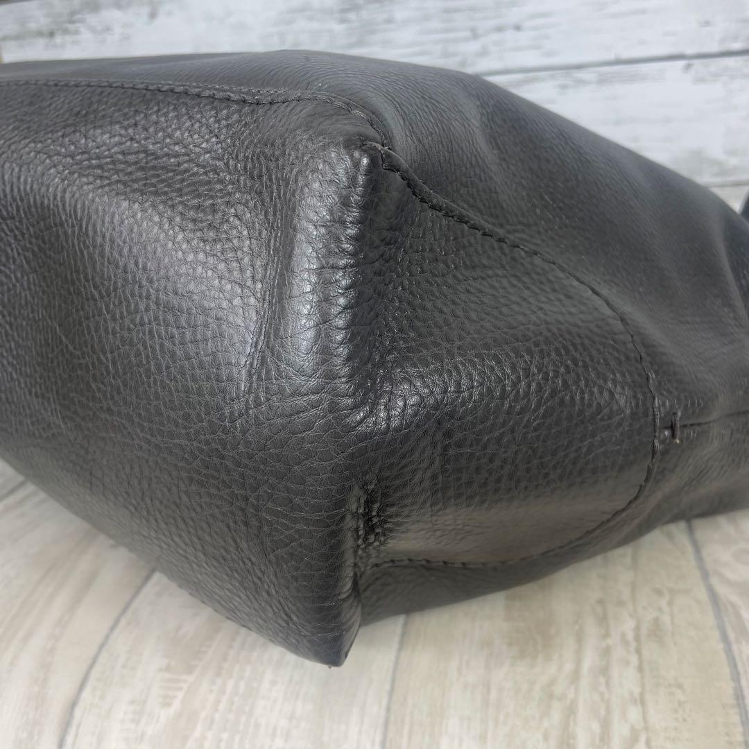 【美品】HIROFU ショルダーバッグ　ハンドバッグ2way A4収納　グレー