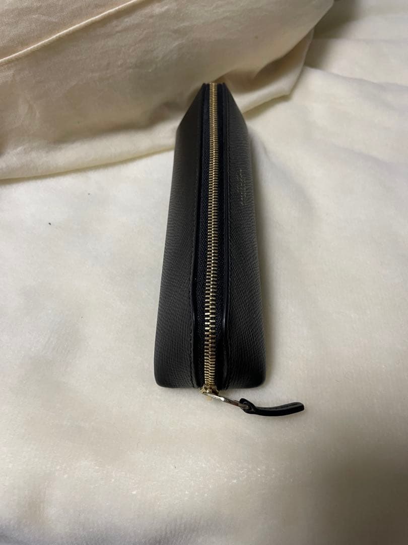 SMYTHSON パナマ　レザーペンケース　ネイビー