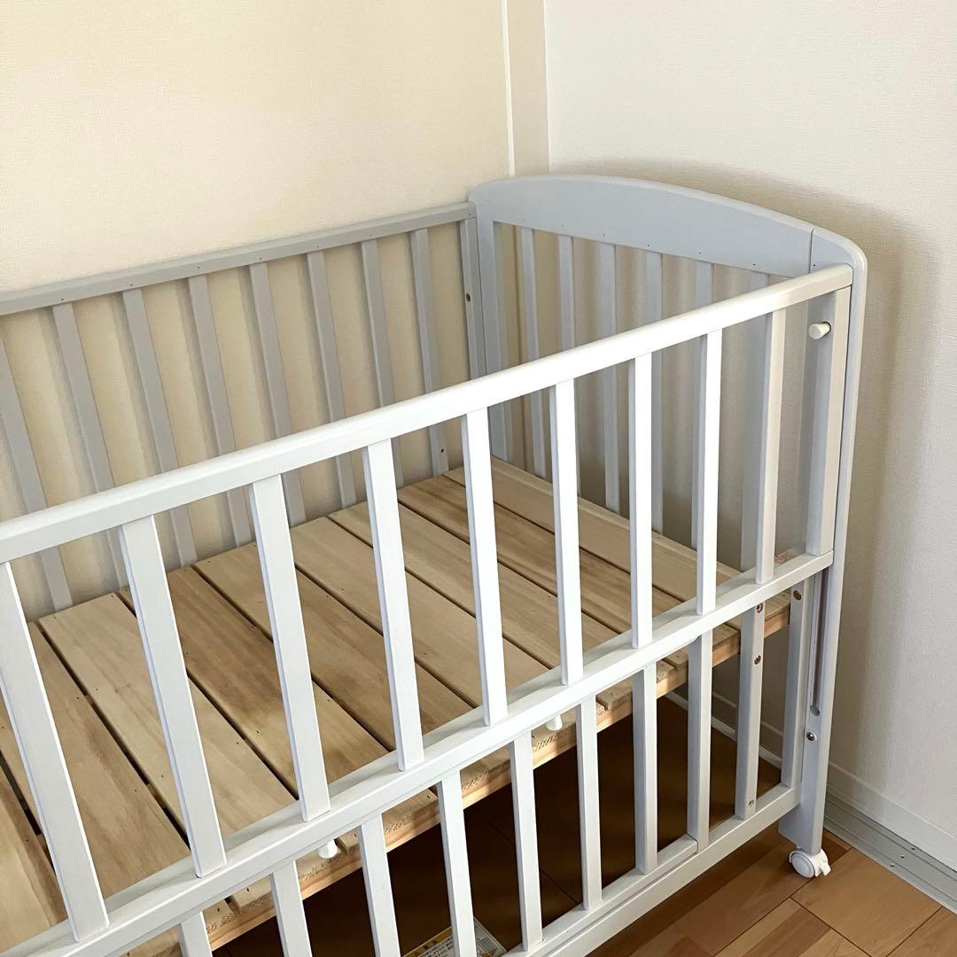 【カトージ(KATOJI)】ベビーベッド ハイタイプ