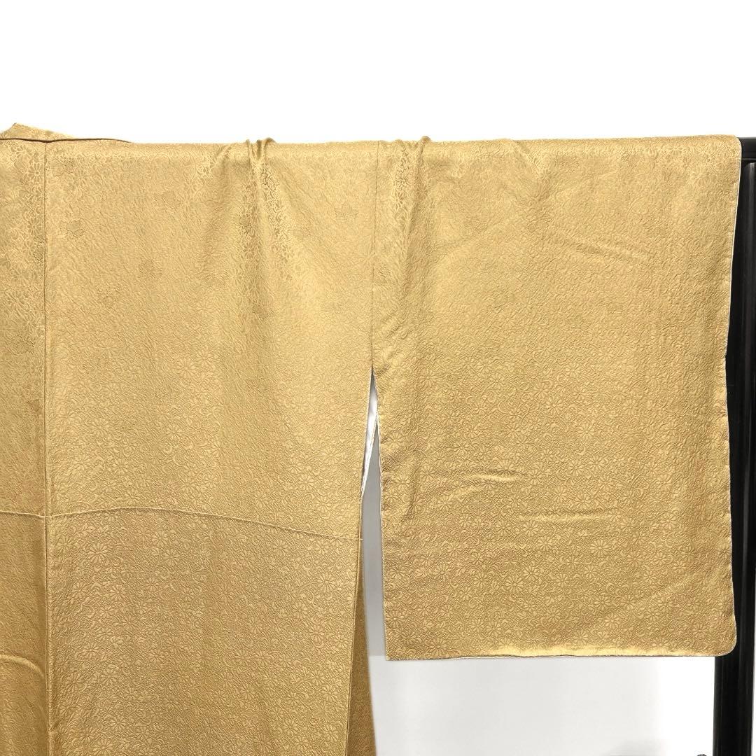 未着用　色無地　菊花　桐の花　パーティ　お食事会　紋無し　着物　044a d