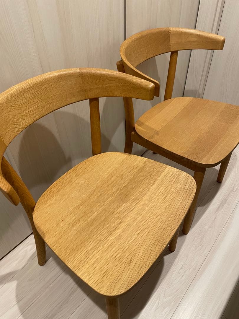 無印オーク無垢材チェア幅51x奥行50.5x高さ73