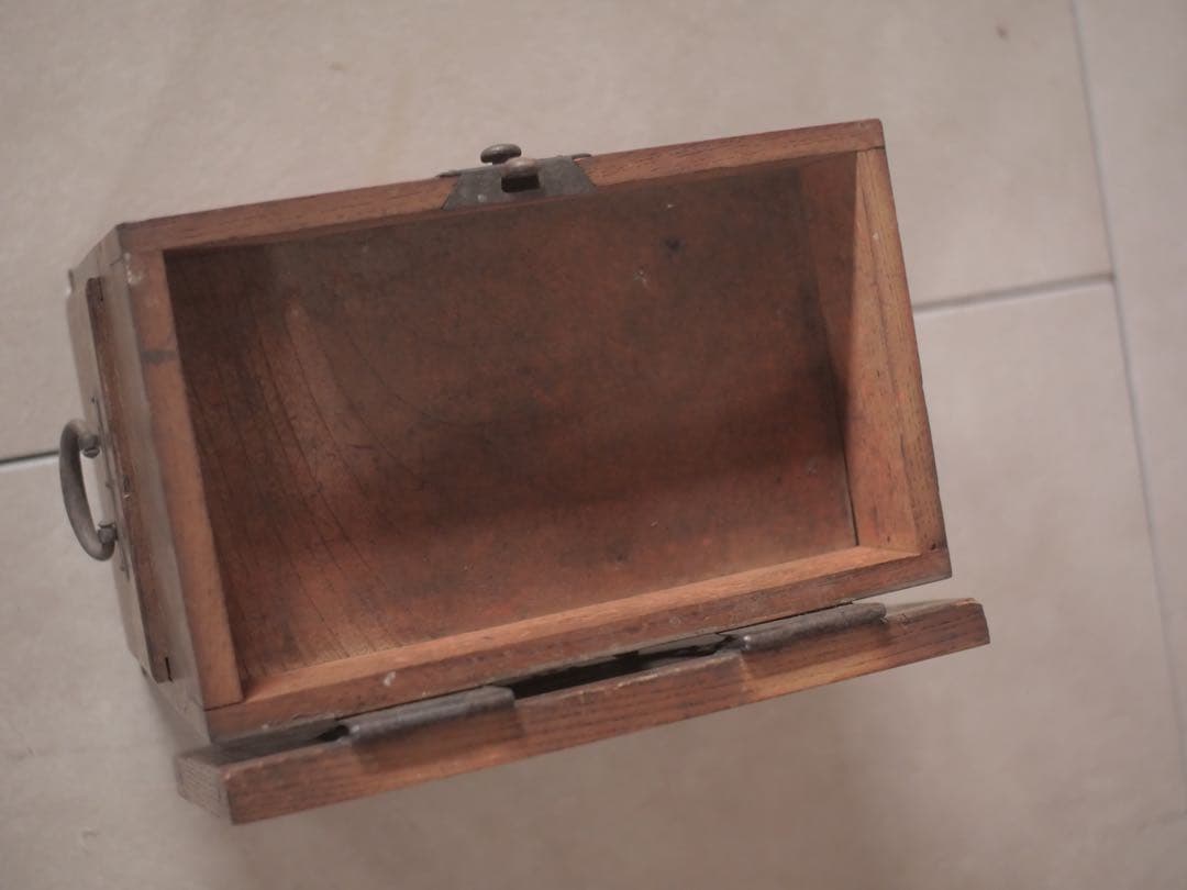 印鑑箱　木箱　小物収納　薬箱　箱　古家具　古道具　アンティーク　昭和レトロ