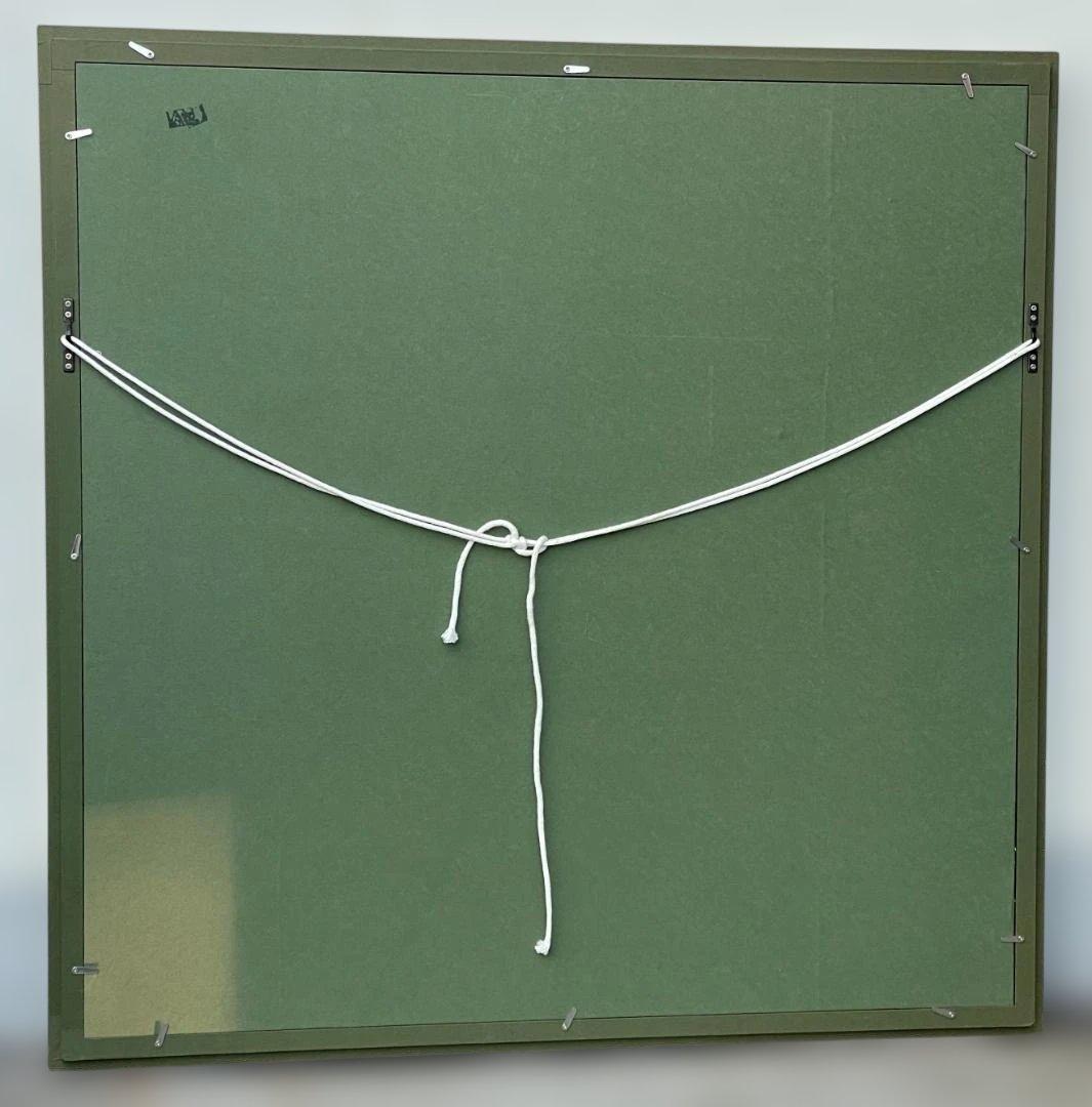 木製 大型 フレーム 額縁 絵画 写真 染色 展示 グリーン ゴールド 緑 金