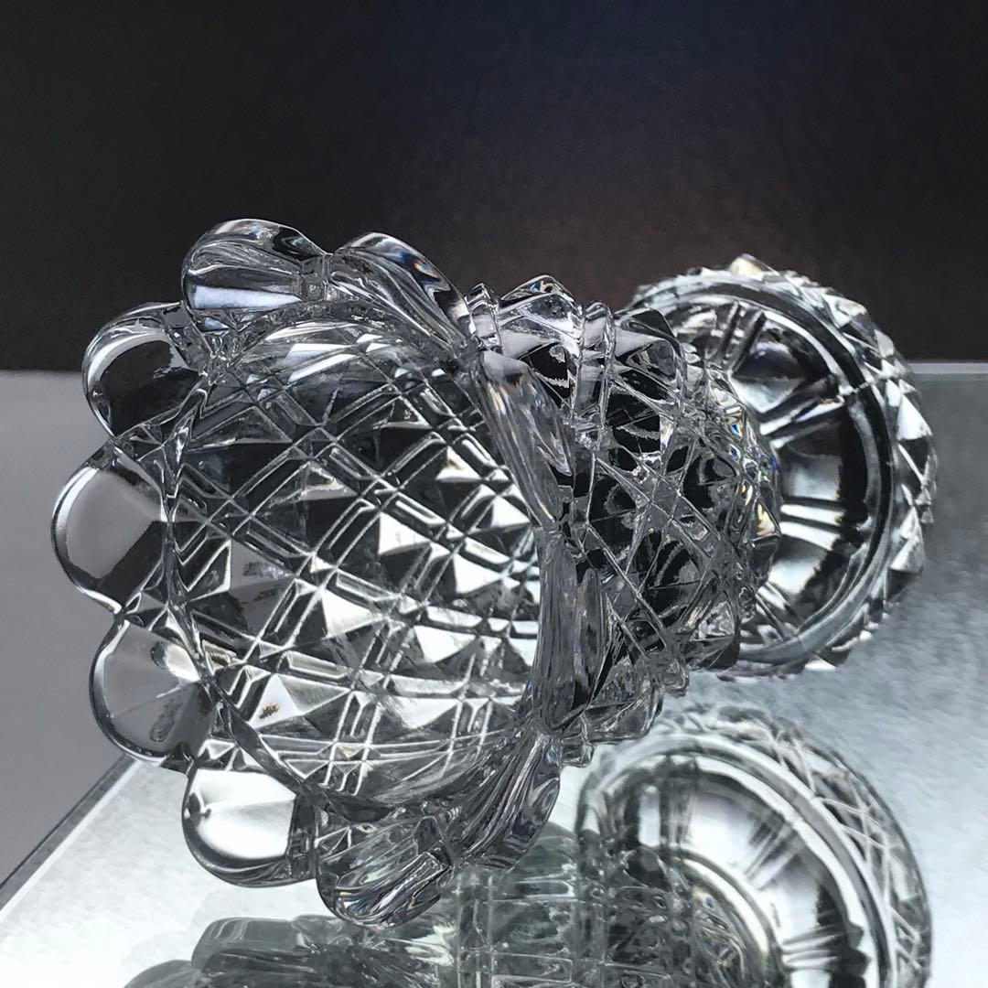 極稀少★美しいオールドサンルイSt.Louisクリスタルマスタード入れ100年前