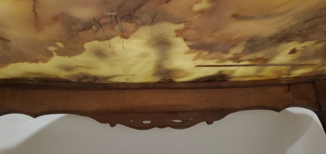 ​【イタリア製】天然石グリーンオニキス センターテーブル 猫脚 大理石