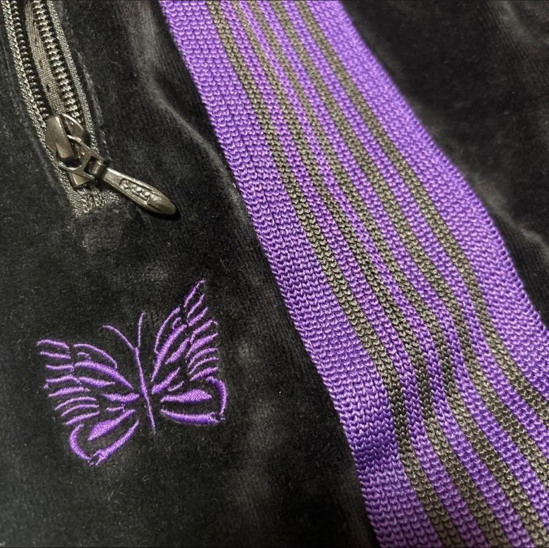 needles ベロアセットアップ　黒紫　サイズs