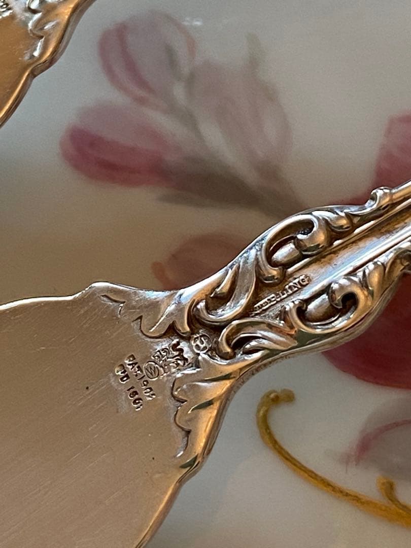 【Whiting ホワイティング】純銀／バターナイフ「Lily」2本セット