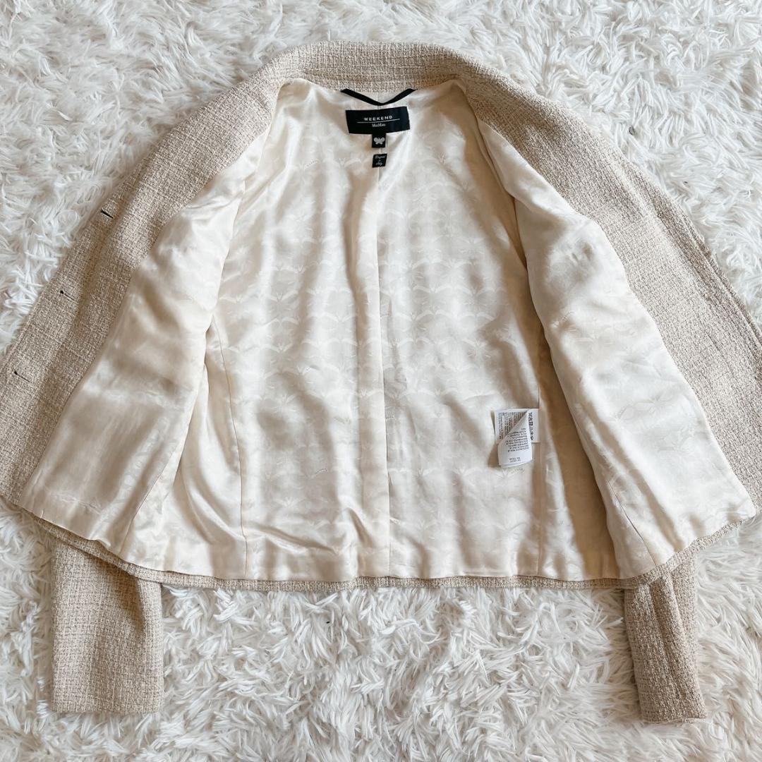 現行＊極美品【マックスマーラ】テーラードジャケット　ツイード　金ボタン 36