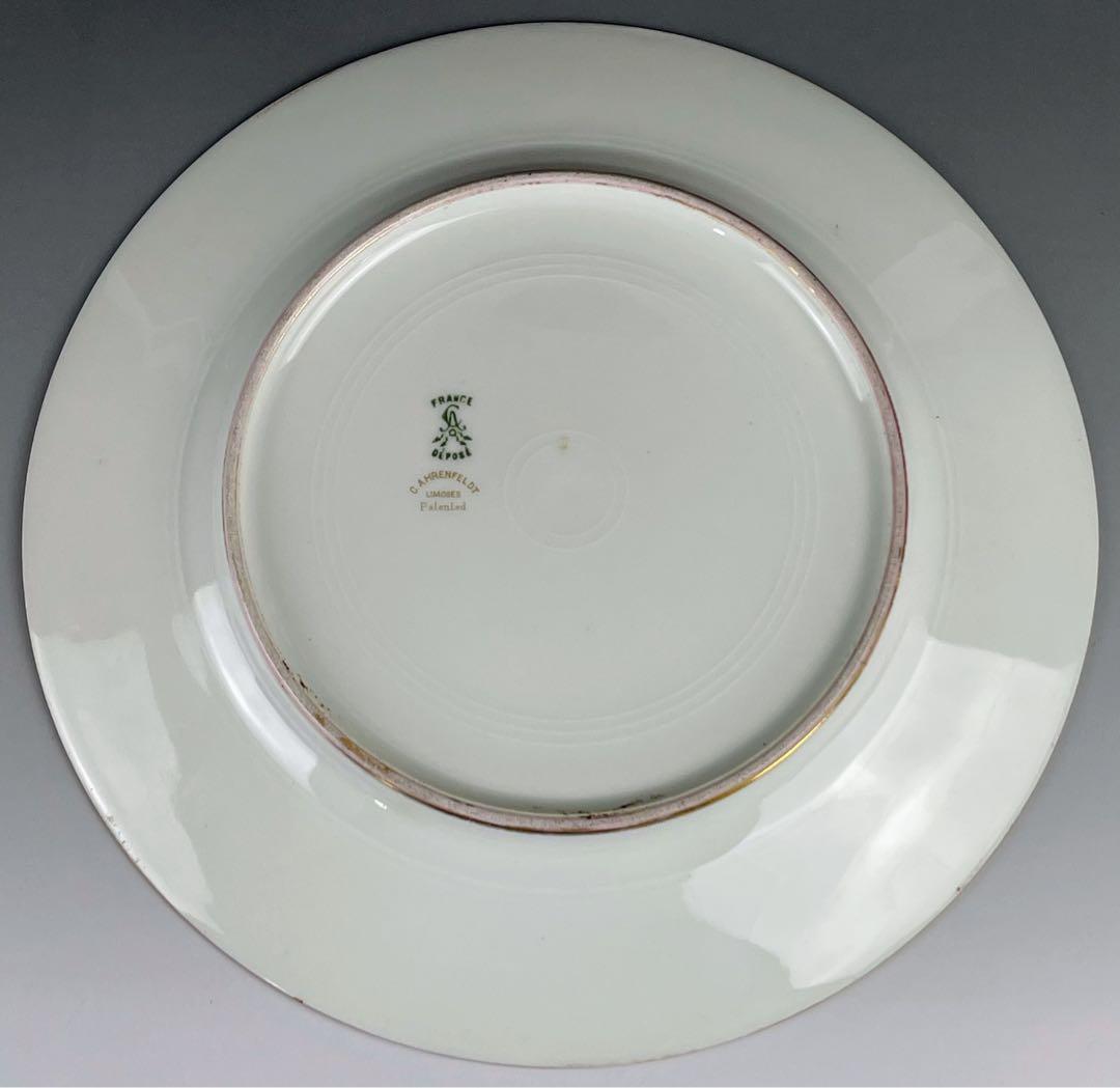 【大型】リモージュ ２６．８㎝ アーレンフェルト 大皿 金盛り 金彩 フランス