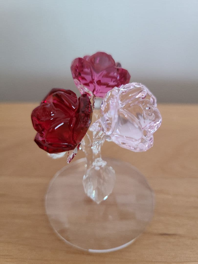 スワロフスキー　フィギュリン　ローズブーケ　薔薇