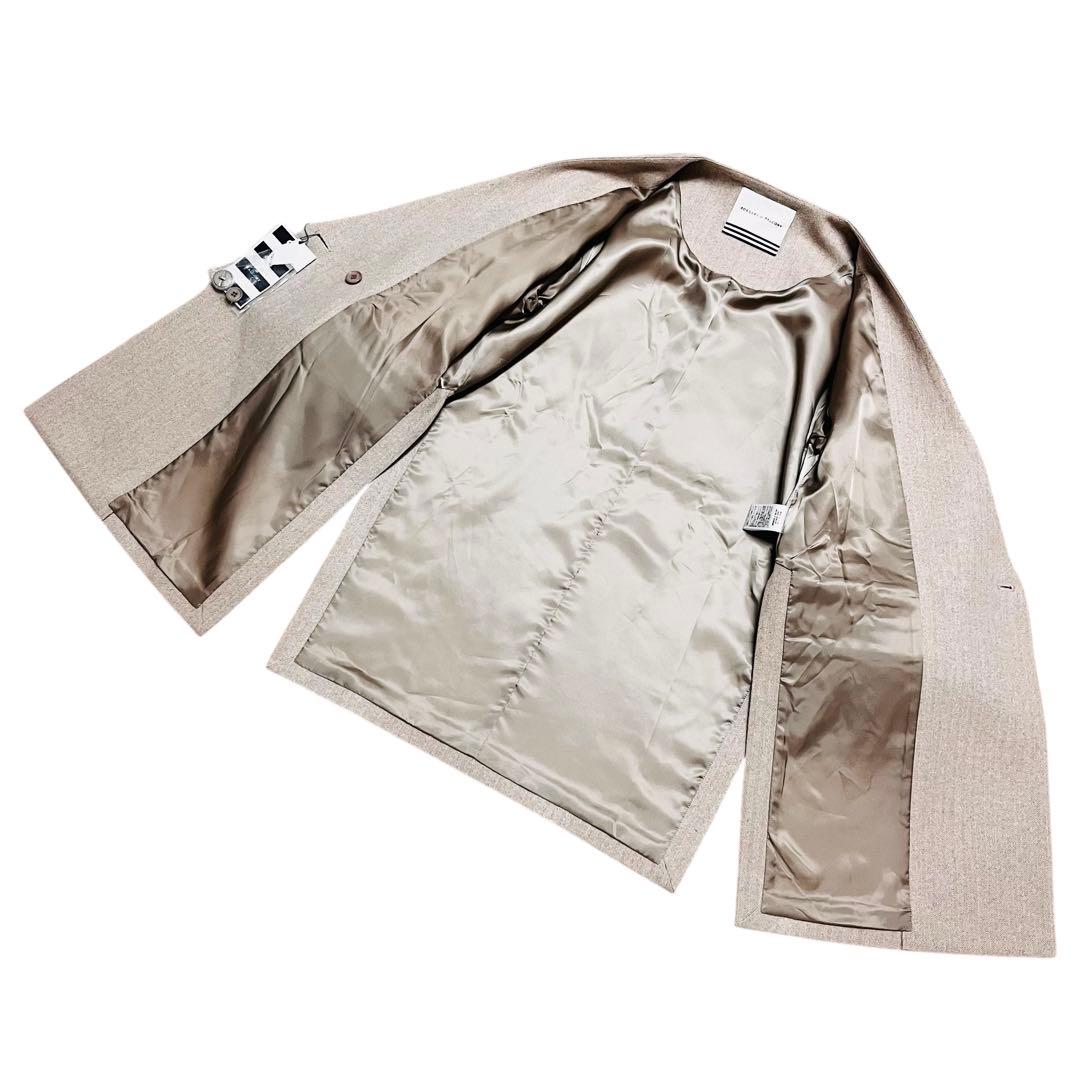 新品タグ付　ボーダーズアットバルコニー ウールへリンボーンジャケット ベージュ