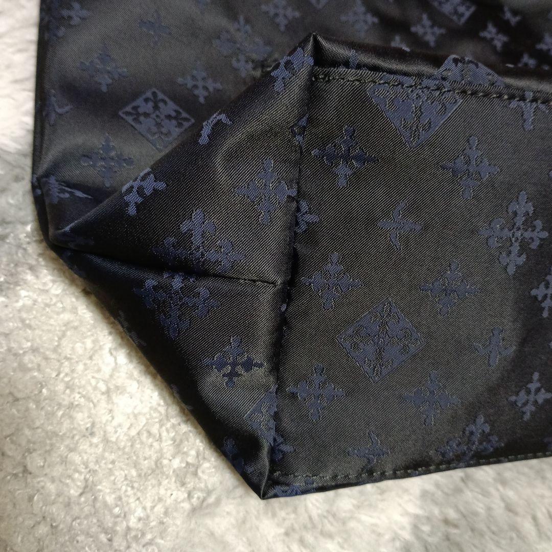 美品　russet　モノグラムナイロンシンプルショルダーバッグ　ネイビー