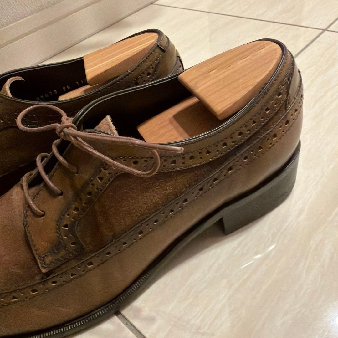 【美品】LANVIN COLLECTION スウェードウィングチップ