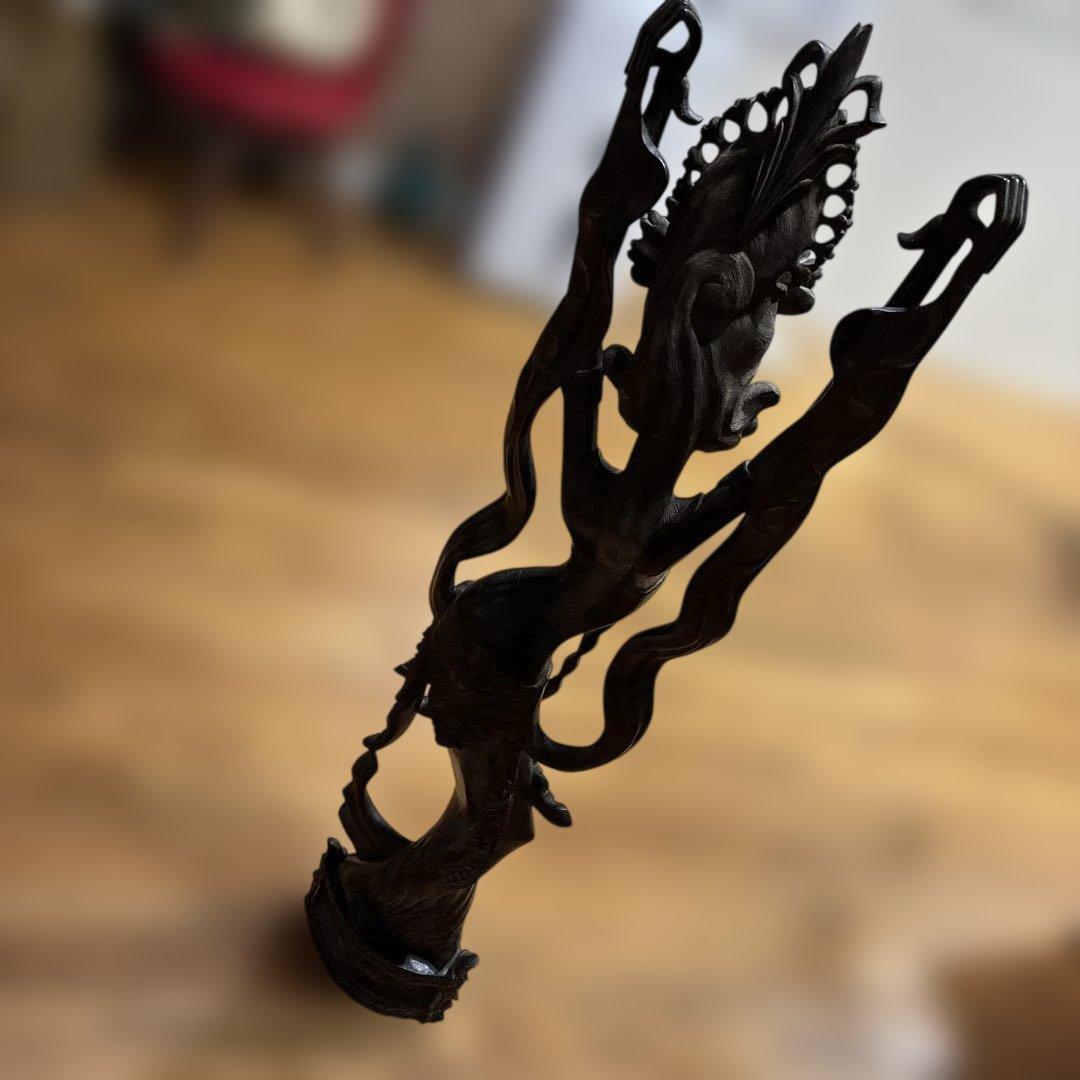 アジアンスタイル 木製彫刻 約113cm