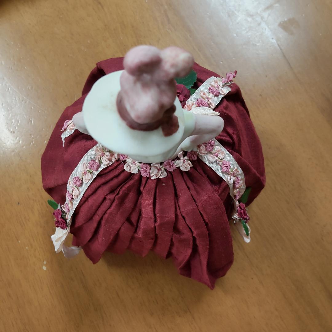 ハーフドール　ピンクッション　ボルドー