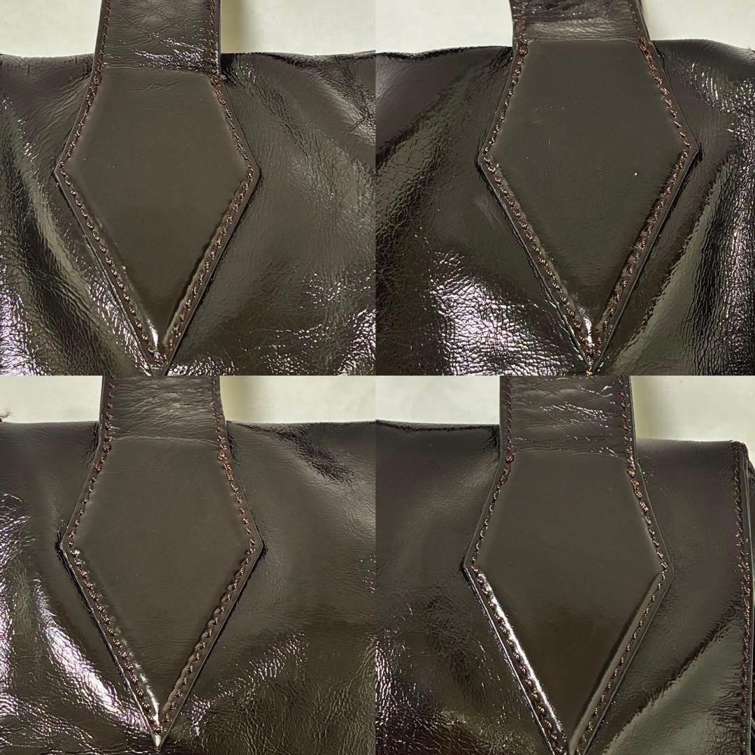 【美品】ヴィヴィアンウエストウッド ハンドバッグ エナメル スカル オーブ 黒