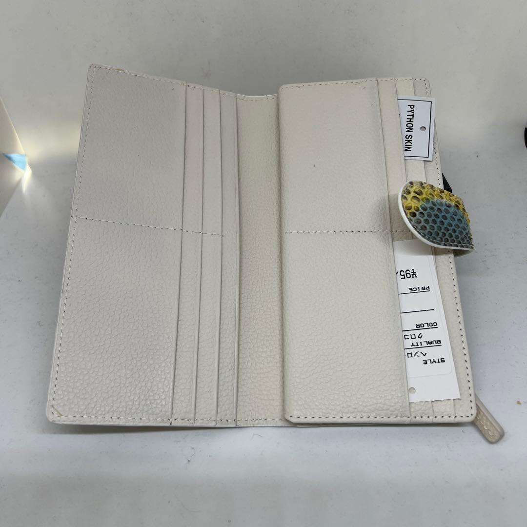 ノリコン さん専用新品　パイソンカラフルヘビ柄 二つ折り 長財布
