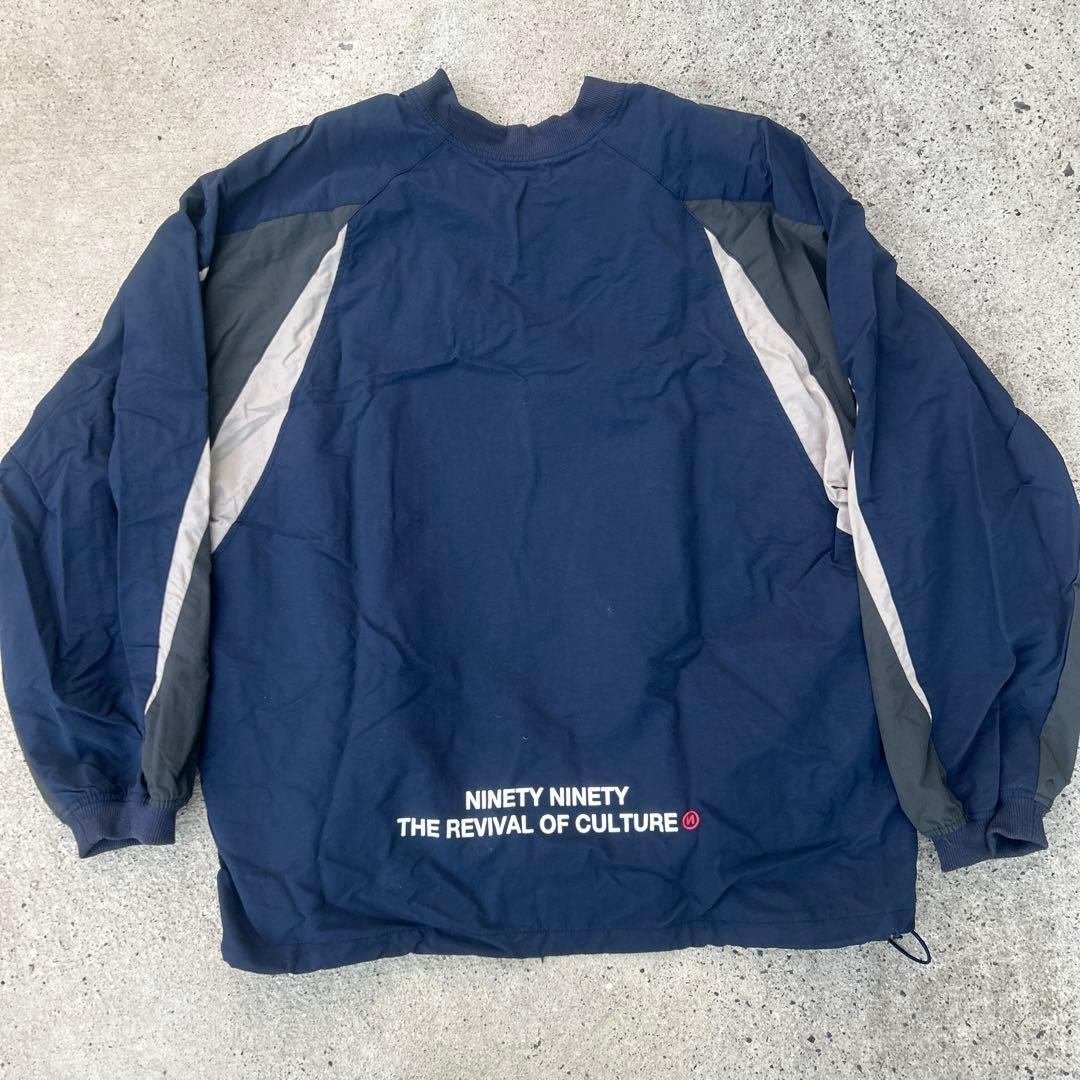 9090 Ninety ネイビー ナイロンプルオーバー