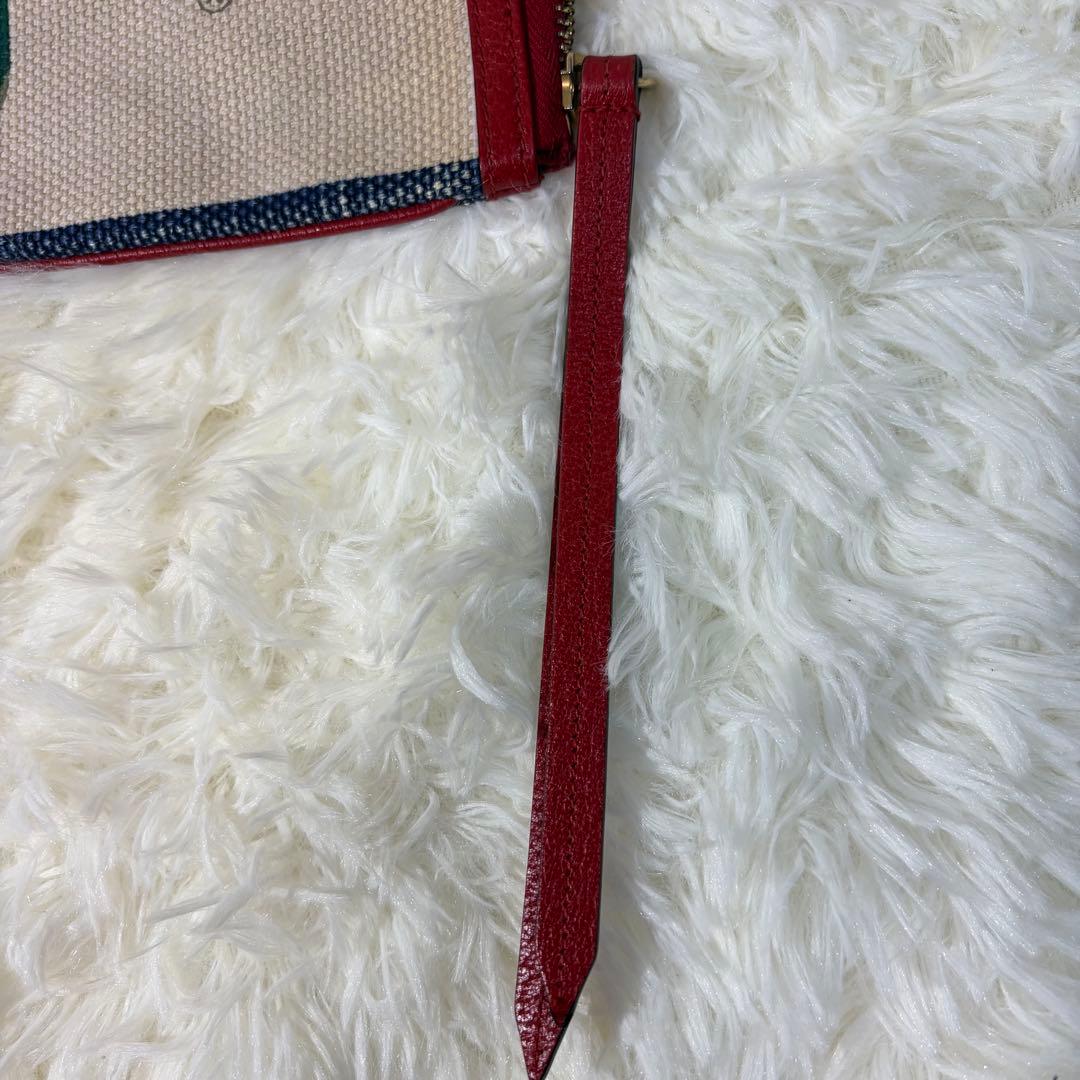 【✨良品✨】GUCCI シルヴィ バイアデラ ストライプ クラッチバッグ