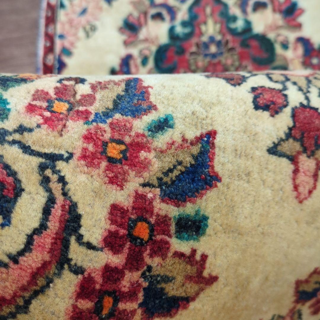 ヴィンテージラグ　ペルシャ絨毯　ザンジャン　手織り絨毯　ウール　コットン