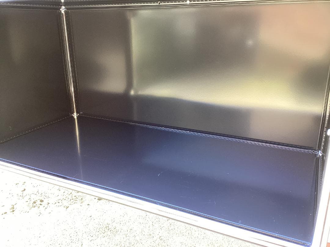 鍵付き　USMハラー キャビネット 1列5段　ブラック系　ガラス　引き出し