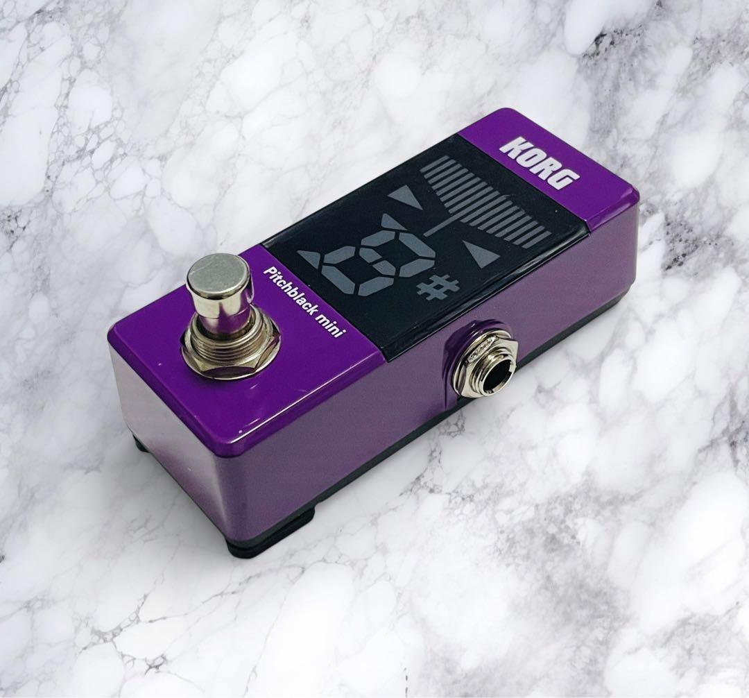 （美品）KORG Pitchblack mini チューナー パープル色