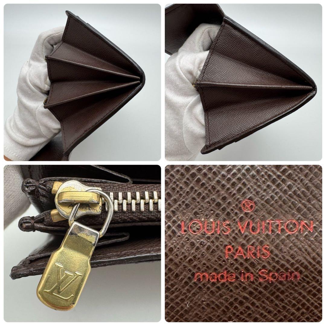 【極美品】ルイヴィトン　ダミエ　エベヌ　サラ　カード10枚　長財布　折り財布