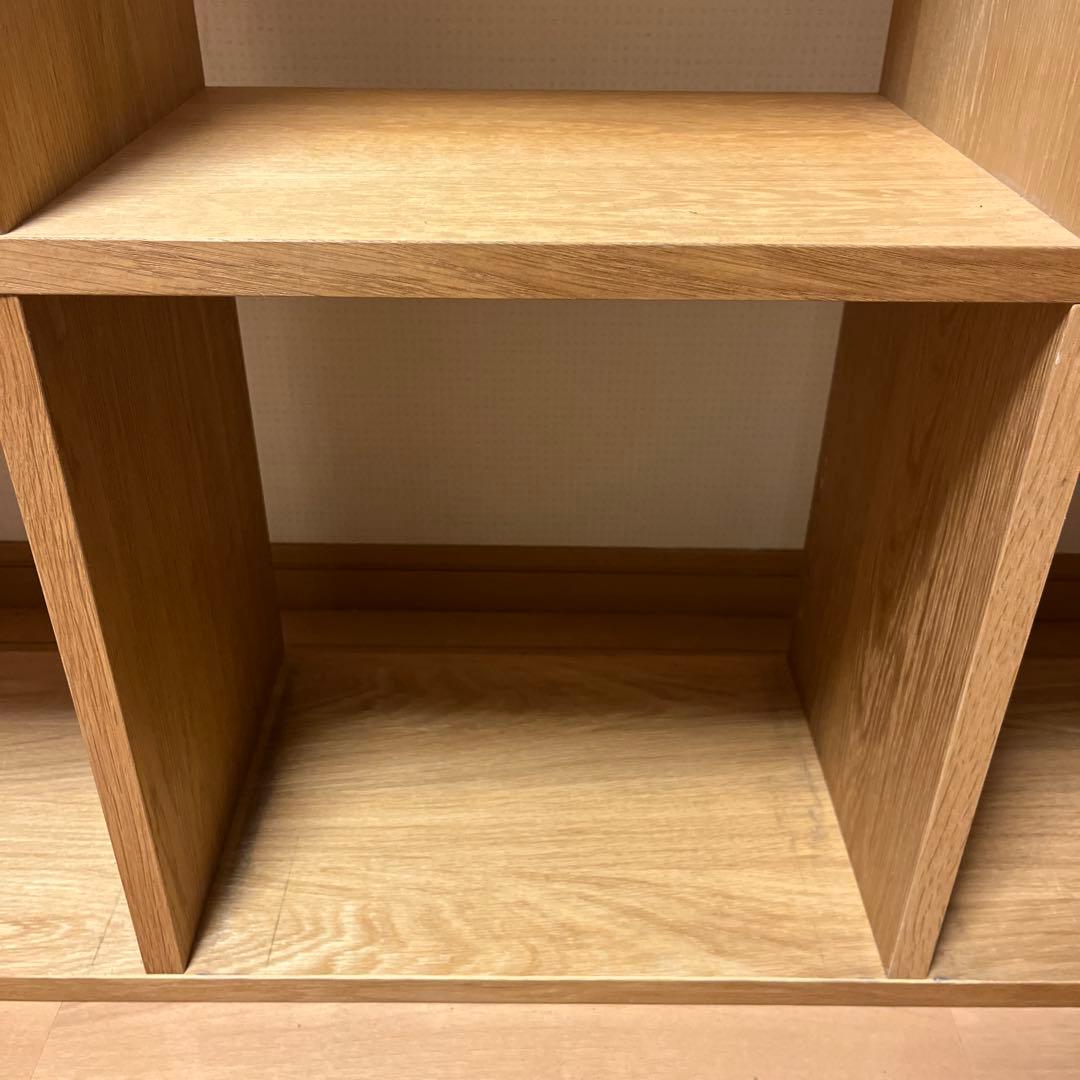 無印 美品 スタッキングシェルフセット・５段×２列・オーク材 muji