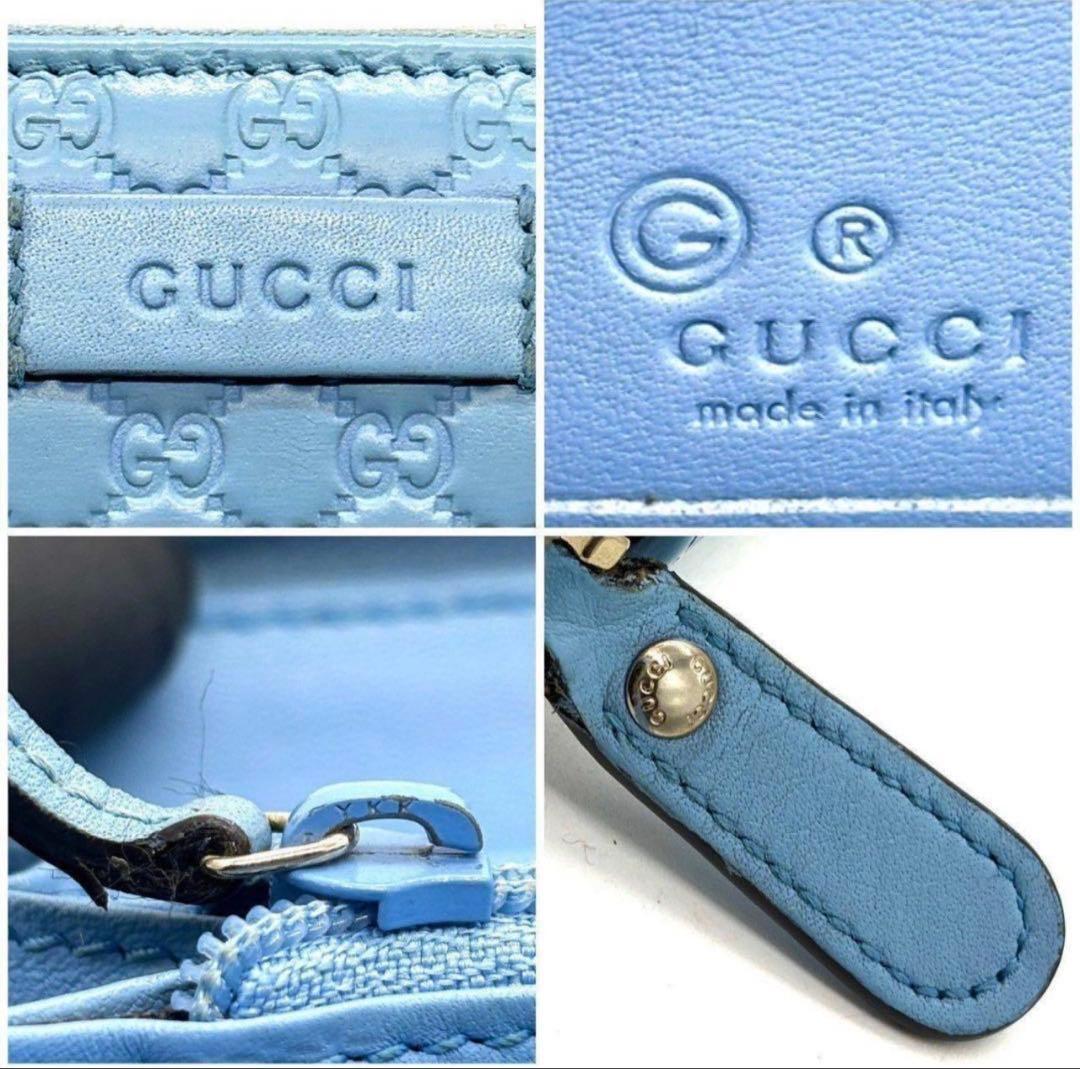 （美品）GUCCI グッチ シマ 長財布 ラウンドファスナー 12カード マイク