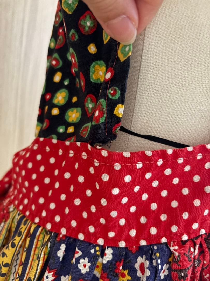 70年代パッチワークエプロン