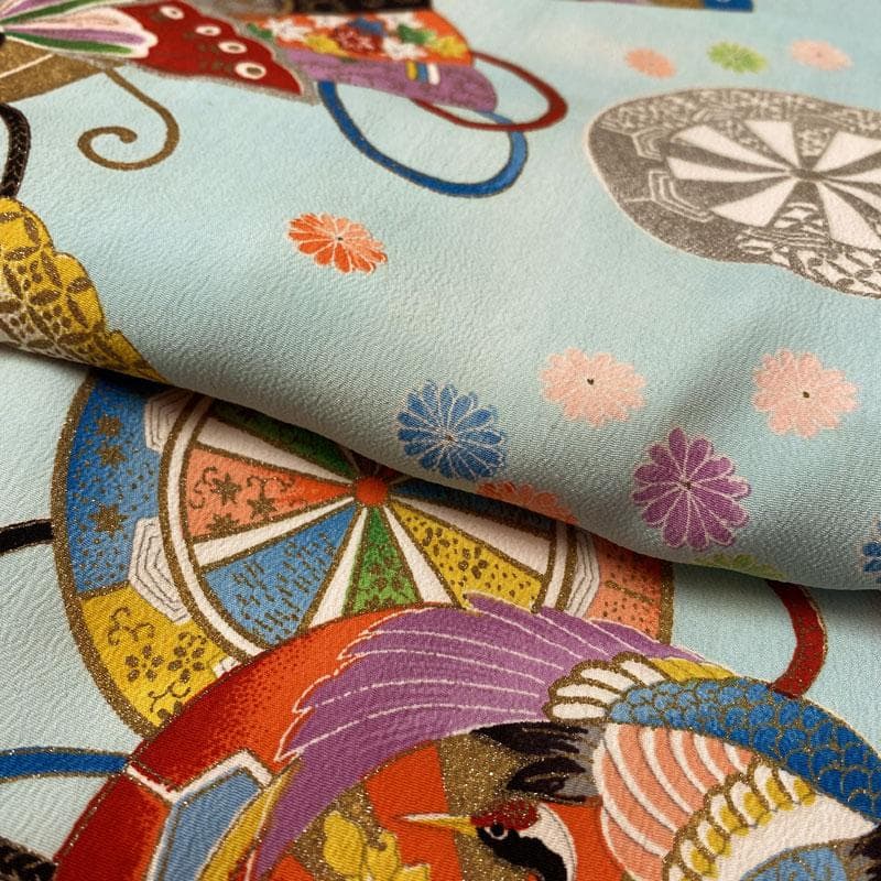 506ag65◎七五三 七歳 女児 セミアンティーク 着物&丸帯&長襦袢◎