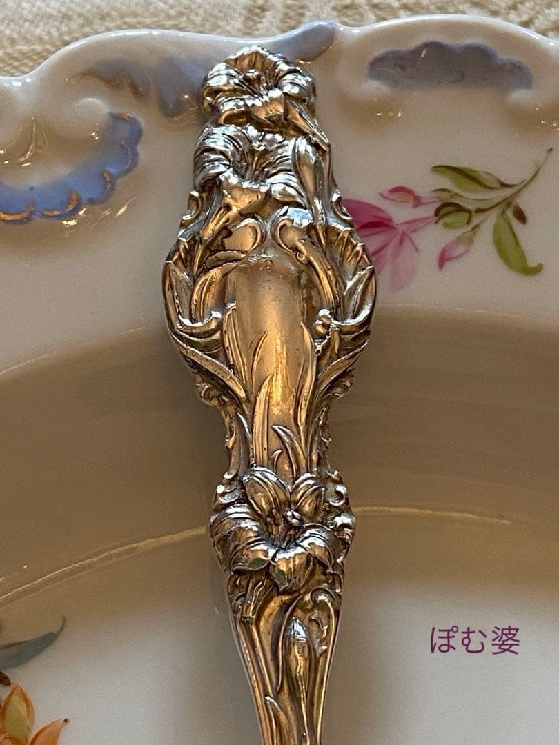 【Whiting ホワイティング】純銀／バターナイフ「Lily」モノグラム無し