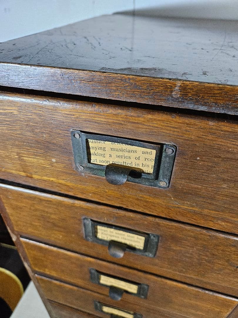 USアンティーク 古い小引出し 12杯 木製 オーク材 古家具 ドロワー