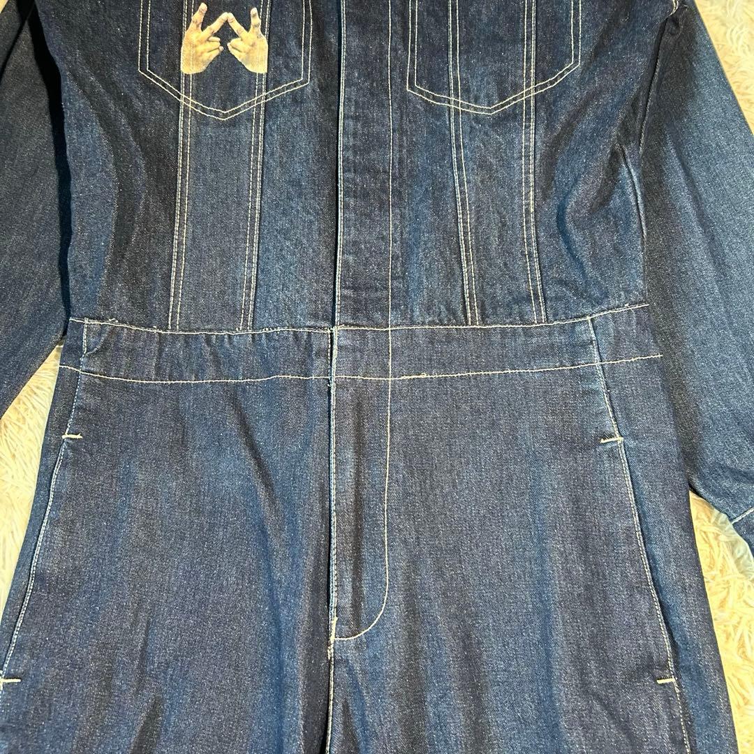 美品　WEST SIDE デニム ツナギ オールインワン XL 濃紺 bboy